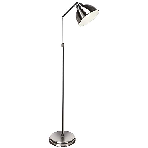 OttLite Covington Adjustable LED Floor Lamp, Modern Contemporary Design, Brushed Nickel