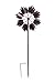 Evergreen Garden Bloom Powder-Coated Metal Kinetic Wind Spinner - 18.25”W x 60”H. - Base: 6”W x 11”H