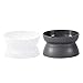 Lovhop Pet Feeder Raised Cat Food Bowl Kitten Stress Free Double Side Use Feeding Dish (White)thumb 4