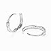 Sterling Silver Cubic Zirconia Huggies Huggy Baby Hoop Earrings