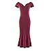 LUOUSE Women's Vintage Short Sleeve Mermaid Pencil Dresses