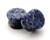 Blue Lapis Stone Plugs - 4g - 5mm - Sold As a Pair
