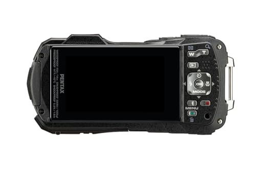 PENTAX WG-90 Black Waterproof Camera, Shockproof, Dustproof, Freezeproof, Built-in 6-LED Ring Light for Macro Photography, Underwater Shooting Mode