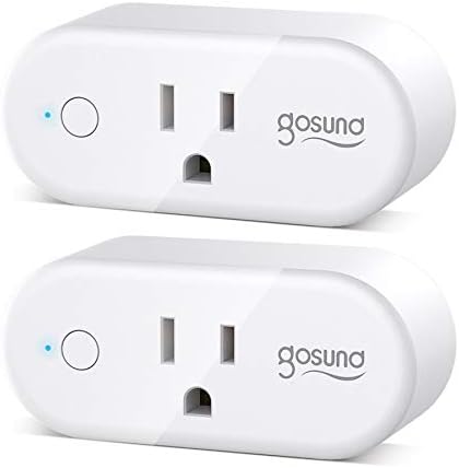 Gosund Smart Plug WiFi Outlet 15Amp Socket Compatible with Alexa Google Home Plugs, Voice and App Control, Schedule and Timer, No Hub Required, 2 Pack [Upgraded Version]