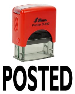 Printtoo Posted Self Inking Rubber Stamp Office Stationary Custom Shiny Stamp