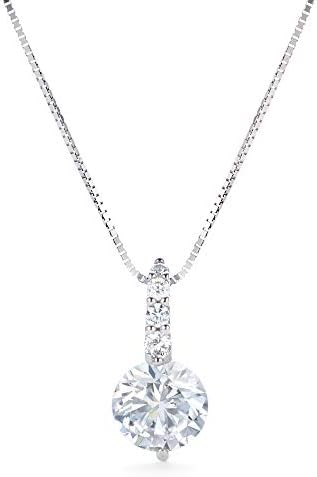 Gift from New York ネックレス レディース 0.85ct 14金 ホワイトゴールド 一粒ネックレス 金属アレルギー対応 女性 プレゼント