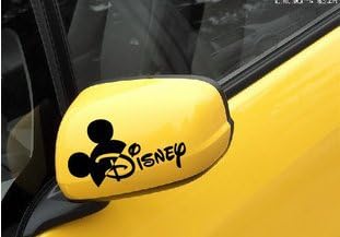 Amazon カラー ブラック カーステッカー ディズニー ミッキーマウス サイドミラー 12cm 2枚セット ステッカー デカール 車 バイク