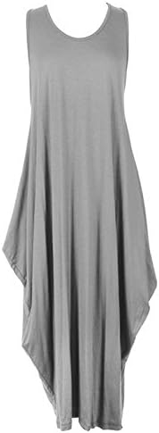 mafhh55ยฎ Womens Ladies New Italian Lagenlook Tulip Parachute Dress Stretchy Sleeveless Long Tunic Top 8-18