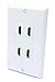 4 Port HDMI Female to Female Decorative Wall Plate in White ...