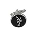 GGemony Men's Fashion Luxurious Tuxedo Shirts 2PCS Cufflinks, Gift Box- Premium Quality Personalized Alphabet Letter-A-Black