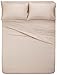 Amazon Brand – Pinzon 400-Thread-Count Pleated Hem Egyptian Cotton Sheet Set - King, Mocha