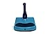 Zipfy Two Tone Series Luge Snow Sled for Kids and Adults, Plastic Winter Toboggan Snow Sled with Steering Handle, Blue on Blue