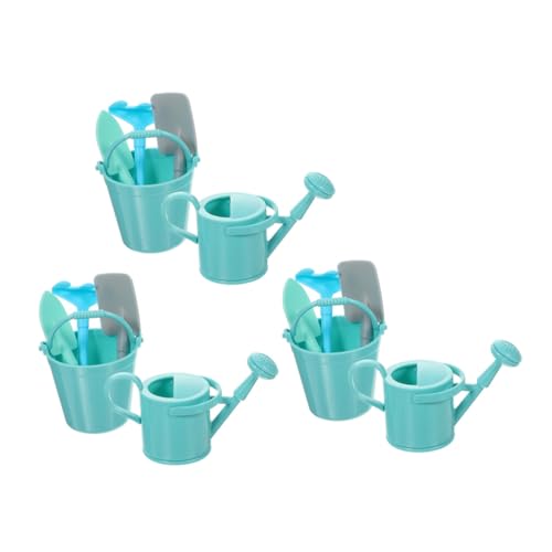 Generic 3Sets Miniature Garden Tool of Adorable Decorative Gardening for Includes Shovel Watering Can and Bucket for Gardens and DIY Plant Decorations