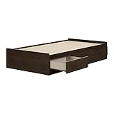 South Shore 10282 Fynn Twin Mates Bed (39'') with 3 Drawers, Brown Oak