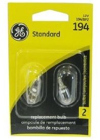 6 Pack GE Lighting 194/BP2 Automotive Instrument, License Light Miniature Bulb (12328) 2 Lamps per Blister