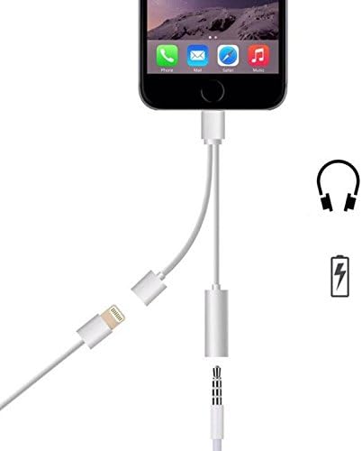 iphone 7 adapter,iphone 7 Plus,Fitar 2 in 1 Lightning Adapter and charger , 3.5mm Earphones Jack Cable for iPhone 7/7 plus (Silver)