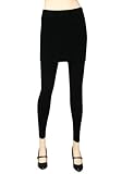 ililily Skirt with Full length Thick Leggings Stretch Winter Skinny Pants