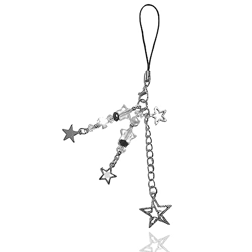 Meefisher Cute Star Phone Charm Aesthetic Accessories Lanyard String for Bag Purse Backpack Wallet Pendants Decor (Style 5- Star)