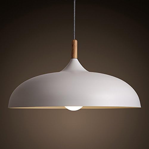 Leihongthebox loft retro industrial wind Creative Brief about personalized wooden Pendant Ceiling Lights Aluminum lamp, Diameter 45cm, white