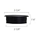 zapour UU-Buy 5 Pack Black Flexible Wire Organizer Desk Grommet for Wires Cords