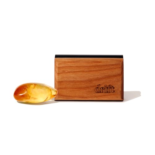 Drift Car Air Freshener - The Original Wood Air Freshener - Car Odor Eliminator - Long Lasting Scent - Auto Accessories - Metal Clip - Essential Oils - Clean Ingredients - Amber Scent Starter Kit