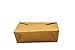 Take Out Containers Easy Fold & Close (Pack of 50) Box #3 Kraft Paper with Poly-coated Inside To-go Containers [76oz - 7.8” x 5.5” x 2.4”]