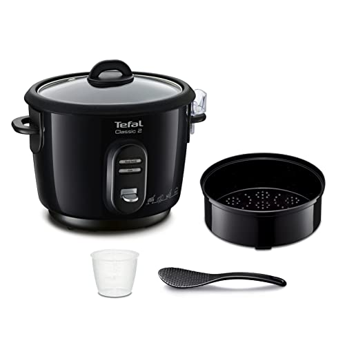 TEFAL RK1028 NEW CLASSIC Reiskocher, elektrisch, automatische Programme, Warmhaltefunktion, 6 Tassen / 3L Fassungsvermögen, antihaftbeschichteter Behälter, Dampfgarfunktion