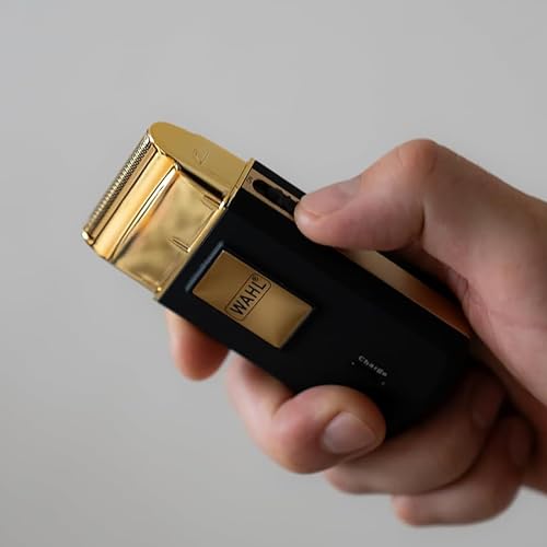 Wahl Travel Shaver Gold Edition Cordless Rechargeable Electric Shaver for Men, Great for Travel, Hair and Beard Trimmer, Compact and Portable