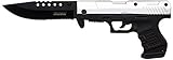 TAC Force TF-756 Series Pistol-Style Assisted Opening Folding Knife, Black Blade, 4-1/2-Inch Closed