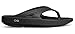 Oofos Original Unisex Black Thong Sandal (Includes Foot Massager) (Men 7 Women 9)