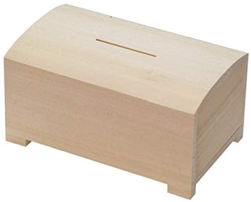 Wooden Money Case - Saving Money Fast Piggy Bank Beech Wood Box