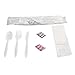 GEN 6KITMW Wrapped Cutlery Kit, Fork/Knife/Spoon/Napkin/Salt/Pepper, White (Case of 250)