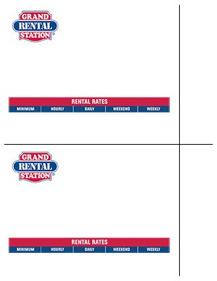 Schiele Graphics GRS.SM 5.5X7 2-UP 2 Up Online Signmaker Sign Stock - 50 Pack