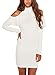 Annflat Women's Ruffle Cold Shoulder Long Sleeve Cocktail Party Dress