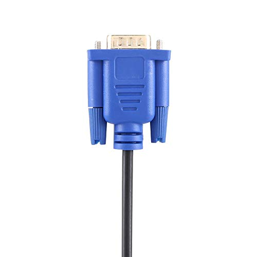 PVC 1.8M Adapter Cable High-definition HDMI To VGA Audio Adapter Portable Black - Thumbnail 4