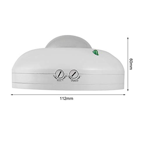 AC 220V-240V 50Hz Ceiling Recessed Human Body Induction Switch Detector Infrared Motion Sensor 360 Degree Human Body Inductor - White