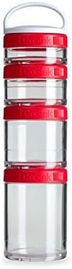GoStak, Portable Stackable Containers, Red, Starter 4 Pack - 2pc