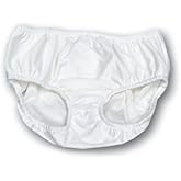Special Needs Swim Diaper - Reusable Swim Diapers (S-Size 8/10-Waist:18-27"; Weight: 59-74 pds, White)