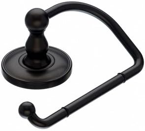 Top Knob Edwardian Bath Tissue Hook - ED4ORBD - Oil Rubbed Bronze - Plain Back Plate