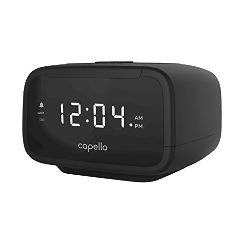 Capello Sleep Easy Digital Alarm Clock with AM/FM Radio Black CR15 New