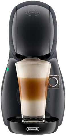 De'Longhi Nescafé Dolce Gusto Piccolo XS - Cafeteira de cápsula, pressão de 15 bares, design compacto, bebidas quentes e frias, desligamento automático, com 3 pacotes de cápsulas, grafite preto (EDG210. A)