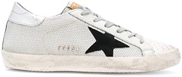 Golden Goose Women's G31WS590C39 Silver/White Leather Sneakers