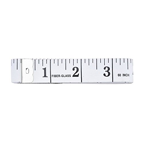 Giveet 2 Pack Soft Tape Measure, 60 inch 150 cm Double-scale Weight Loss Body Measurement Sewing Tailor Cloth Ruler (White)
