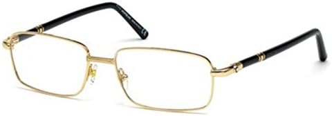 MontBlanc Men's MB0475 Rectangular Metal Frames GOLD 56