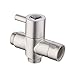 KES BRASS Shower Arm Diverter Valve Bathroom Universal Shower System Component Replacement Part for Hand Held Showerhead and Fixed Spray Head, Brushed Nickel, PV4-2