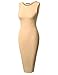 TWINTH Midi Dress Plus Size Classic Slim Fit Sleeveless Short Sleeve