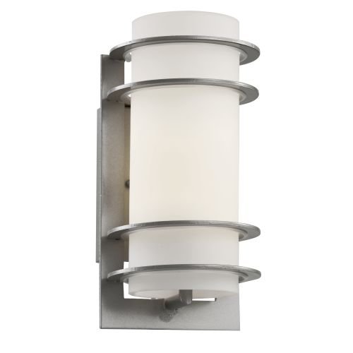 Trans Globe Imports 40204 SL Contemporary Modern One Light Wall Lantern from Zephyr Collection in Pewter, Nickel, Silver Finish,