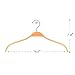 RoyalHanger Wooden Hangers 10-Pack, Coat Hangers Clothes Wood Hangers with Soft Non-Slip Stripes, Natural Finish