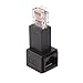 JSER Right Angled 90 Degree 8P8C FTP STP UTP Cat 5e Male to Female Lan Ethernet Network Extension Adapter