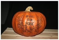 Cumberland Designs "Bless Our Home" Resin Decorative Pumpkin, Large